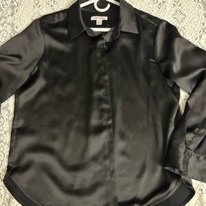 Joe Fresh Men's Black Satin Dress Shirt